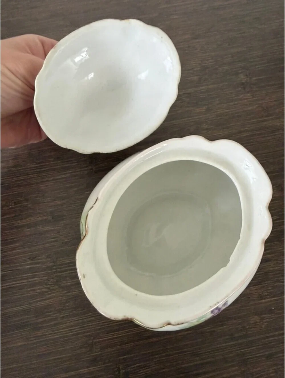 Limoges France Porcelain Lidded Sugar Bowl
